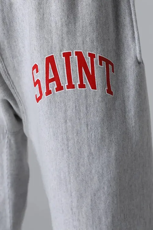SAINT MICHAEL ARCH SAINT SET PANTS/BLACK The latest SAINT LOGO sweatpants, washed black/gray gray S-XL, custom woven and dyed, black surface and gray bottom fabric, same as the original version, original level straight cracking pulp, original cut and loose fit